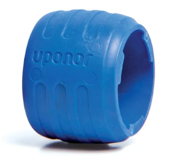 Синее расширительное кольцо Uponor Q&E с маркировкой бренда