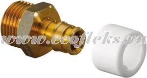 Uponor Q&E штуцер с наружной резьбой DR-латунь